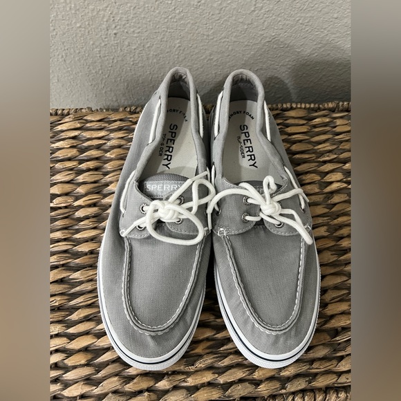 Sperry Gray Boat Shoes with Moc-Toe Stitching Men’s size 9 EUC! - Picture 5 of 7
